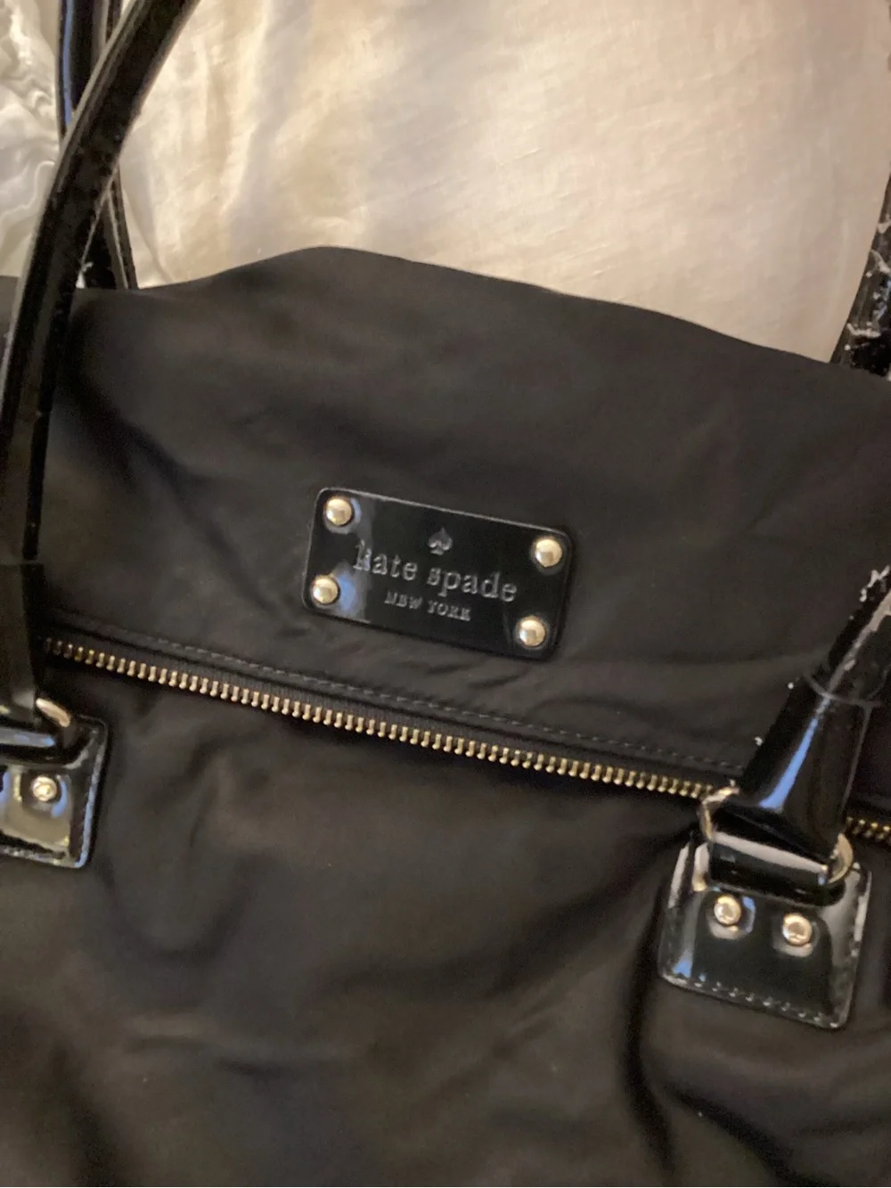 Kate Spade Black Nylon Tote Bag